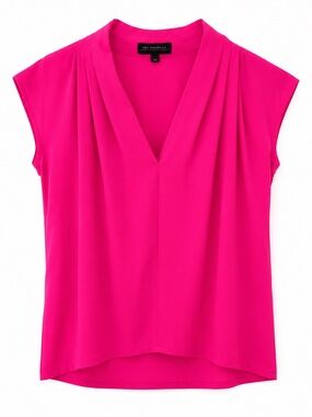 The Podolls 100% silk blouse, Magenta Pink, size Small